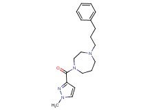 1-[(1-methyl-1H-pyrazol-3-yl)carbonyl]-4-(3-phenylpropyl)-1,4-diazepane