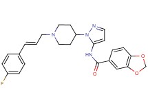 N-(1-{1-[(2E)-3-(4-fluorophenyl)-2-propen-1-yl]-4-piperidinyl}-1H-pyrazol-5-yl)-1,3-benzodioxole-5-carboxamide