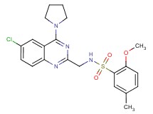 N-{[6-chloro-4-(1-pyrrolidinyl)-2-quinazolinyl]methyl}-2-methoxy-5-methylbenzenesulfonamide