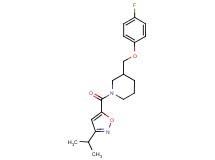 3-[(4-fluorophenoxy)methyl]-1-[(3-isopropyl-5-isoxazolyl)carbonyl]piperidine