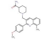 1-{[2-(4-methoxyphenyl)-8-methyl-3-quinolinyl]methyl}-3-piperidinecarboxamide
