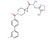 6-[(3'-fluoro-4-biphenylyl)carbonyl]-N-methyl-N-[(4-methyl-1,2,5-oxadiazol-3-yl)methyl]-6-azaspiro[2.5]octane-1-carboxamide