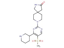 8-[5-(methylsulfonyl)-4-(3-piperidinyl)-2-pyrimidinyl]-2,8-diazaspiro[4.5]decan-3-one hydrochloride
