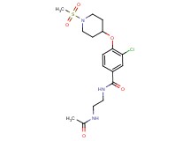 N-[2-(acetylamino)ethyl]-3-chloro-4-{[1-(methylsulfonyl)-4-piperidinyl]oxy}benzamide