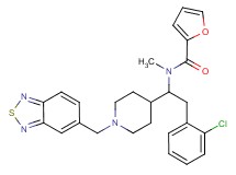 N-[1-[1-(2,1,3-benzothiadiazol-5-ylmethyl)-4-piperidinyl]-2-(2-chlorophenyl)ethyl]-N-methyl-2-furamide