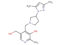 4-{[3-(3,5-dimethyl-1H-pyrazol-1-yl)pyrrolidin-1-yl]methyl}-5-(hydroxymethyl)-2-methylpyridin-3-ol