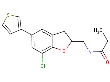 N-{[7-chloro-5-(3-thienyl)-2,3-dihydro-1-benzofuran-2-yl]methyl}propanamide