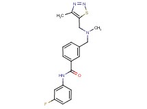 N-(3-fluorophenyl)-3-({methyl[(4-methyl-1,2,3-thiadiazol-5-yl)methyl]amino}methyl)benzamide