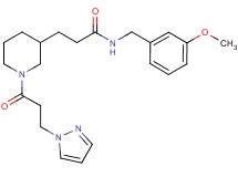 N-(3-methoxybenzyl)-3-{1-[3-(1H-pyrazol-1-yl)propanoyl]-3-piperidinyl}propanamide