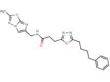 N-[(2-methylimidazo[2,1-b][1,3,4]thiadiazol-6-yl)methyl]-3-[5-(4-phenylbutyl)-1,3,4-oxadiazol-2-yl]propanamide