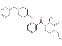 (3S*)-1-ethyl-3-methyl-4-(2-{[1-(2-pyridinylmethyl)-4-piperidinyl]oxy}benzoyl)-2-piperazinone