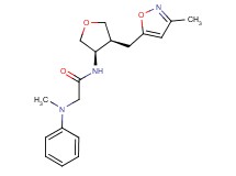 N~2~-methyl-N~1~-{(3R*,4S*)-4-[(3-methylisoxazol-5-yl)methyl]tetrahydrofuran-3-yl}-N~2~-phenylglycinamide