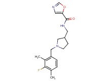 N-{[1-(3-fluoro-2,4-dimethylbenzyl)pyrrolidin-3-yl]methyl}-1,3-oxazole-5-carboxamide