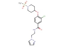 3-chloro-4-{[1-(methylsulfonyl)-4-piperidinyl]oxy}-N-[2-(1H-pyrazol-1-yl)ethyl]benzamide