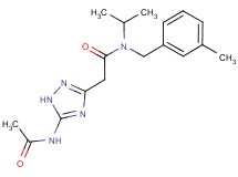 2-[5-(acetylamino)-1H-1,2,4-triazol-3-yl]-N-isopropyl-N-(3-methylbenzyl)acetamide