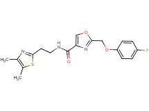 N-[2-(4,5-dimethyl-1,3-thiazol-2-yl)ethyl]-2-[(4-fluorophenoxy)methyl]-1,3-oxazole-4-carboxamide