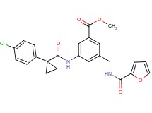 methyl 3-({[1-(4-chlorophenyl)cyclopropyl]carbonyl}amino)-5-[(2-furoylamino)methyl]benzoate