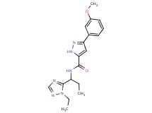 N-[1-(1-ethyl-1H-1,2,4-triazol-5-yl)propyl]-3-(3-methoxyphenyl)-1H-pyrazole-5-carboxamide