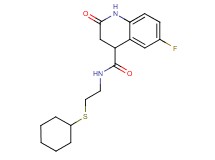 N-[2-(cyclohexylthio)ethyl]-6-fluoro-2-oxo-1,2,3,4-tetrahydro-4-quinolinecarboxamide
