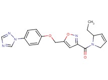 1-[4-({3-[(2-ethyl-2,5-dihydro-1H-pyrrol-1-yl)carbonyl]isoxazol-5-yl}methoxy)phenyl]-1H-1,2,4-triazole