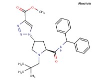 methyl 1-((3R,5S)-1-(2,2-dimethylpropyl)-5-{[(diphenylmethyl)amino]carbonyl}-3-pyrrolidinyl)-1H-1,2,3-triazole-4-carboxylate