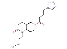 rel-(4aS,8aR)-1-[2-(methylamino)ethyl]-6-[4-(1H-1,2,4-triazol-1-yl)butanoyl]octahydro-1,6-naphthyridin-2(1H)-one hydrochloride