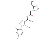 N-{1-[1-(2,4-difluorophenyl)-5-methyl-1H-pyrazol-4-yl]ethyl}-2-(2-ethyl-1H-imidazol-1-yl)acetamide