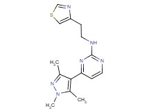 N-[2-(1,3-thiazol-4-yl)ethyl]-4-(1,3,5-trimethyl-1H-pyrazol-4-yl)pyrimidin-2-amine