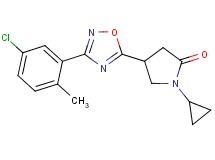 4-[3-(5-chloro-2-methylphenyl)-1,2,4-oxadiazol-5-yl]-1-cyclopropyl-2-pyrrolidinone