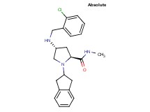 (4R)-4-[(2-chlorobenzyl)amino]-1-(2,3-dihydro-1H-inden-2-yl)-N-methyl-L-prolinamide
