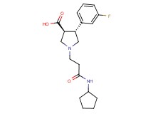 (3S*,4R*)-1-[3-(cyclopentylamino)-3-oxopropyl]-4-(3-fluorophenyl)-3-pyrrolidinecarboxylic acid