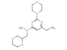 N-(1,4-dioxan-2-ylmethyl)-6-ethyl-N-methyl-2-morpholin-4-ylpyrimidin-4-amine