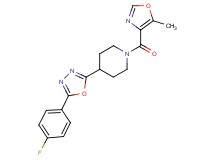 4-[5-(4-fluorophenyl)-1,3,4-oxadiazol-2-yl]-1-[(5-methyl-1,3-oxazol-4-yl)carbonyl]piperidine