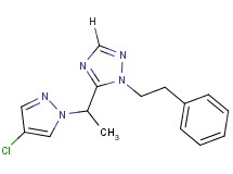 5-[1-(4-chloro-1H-pyrazol-1-yl)ethyl]-1-(2-phenylethyl)-1H-1,2,4-triazole