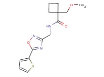 1-(methoxymethyl)-N-{[5-(2-thienyl)-1,2,4-oxadiazol-3-yl]methyl}cyclobutanecarboxamide