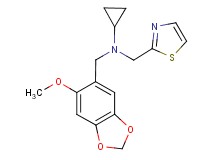 N-[(6-methoxy-1,3-benzodioxol-5-yl)methyl]-N-(1,3-thiazol-2-ylmethyl)cyclopropanamine