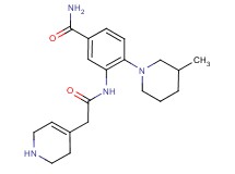4-(3-methylpiperidin-1-yl)-3-[(1,2,3,6-tetrahydropyridin-4-ylacetyl)amino]benzamide