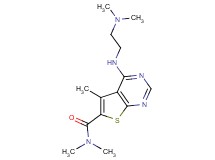 4-{[2-(dimethylamino)ethyl]amino}-N,N,5-trimethylthieno[2,3-d]pyrimidine-6-carboxamide
