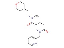 N-methyl-6-oxo-1-(2-pyridinylmethyl)-N-[2-(tetrahydro-2H-pyran-4-yl)ethyl]-3-piperidinecarboxamide