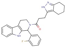 1-(2-fluorophenyl)-2-[3-(4,5,6,7-tetrahydro-2H-indazol-3-yl)propanoyl]-2,3,4,9-tetrahydro-1H-beta-carboline