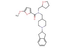N-{[1-(2,3-dihydro-1H-inden-2-yl)-4-piperidinyl]methyl}-5-methoxy-N-(tetrahydro-2-furanylmethyl)-2-furamide