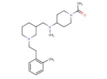 1-acetyl-N-methyl-N-({1-[2-(2-methylphenyl)ethyl]-3-piperidinyl}methyl)-4-piperidinamine