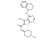 N-(trans-4-hydroxycyclohexyl)-5-methyl-4-(1,2,3,4-tetrahydro-1-naphthalenylamino)thieno[2,3-d]pyrimidine-6-carboxamide