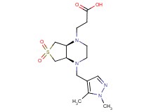 3-[(4aR*,7aS*)-4-[(1,5-dimethyl-1H-pyrazol-4-yl)methyl]-6,6-dioxidohexahydrothieno[3,4-b]pyrazin-1(2H)-yl]propanoic acid