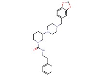 3-[4-(1,3-benzodioxol-5-ylmethyl)-1-piperazinyl]-N-(2-phenylethyl)-1-piperidinecarboxamide