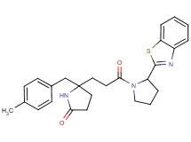 5-{3-[2-(1,3-benzothiazol-2-yl)-1-pyrrolidinyl]-3-oxopropyl}-5-(4-methylbenzyl)-2-pyrrolidinone
