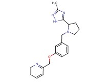 2-[(3-{[2-(3-methyl-1H-1,2,4-triazol-5-yl)pyrrolidin-1-yl]methyl}phenoxy)methyl]pyridine