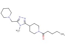 4-[4-methyl-5-(piperidin-1-ylmethyl)-4H-1,2,4-triazol-3-yl]-1-pentanoylpiperidine