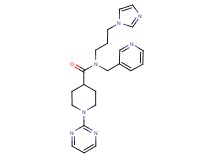 N-[3-(1H-imidazol-1-yl)propyl]-N-(pyridin-3-ylmethyl)-1-pyrimidin-2-ylpiperidine-4-carboxamide