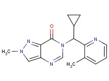 6-[cyclopropyl(3-methyl-2-pyridinyl)methyl]-2-methyl-2,6-dihydro-7H-pyrazolo[4,3-d]pyrimidin-7-one